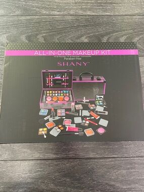 SHAN Makeup Train Case Kit in Pink and Black